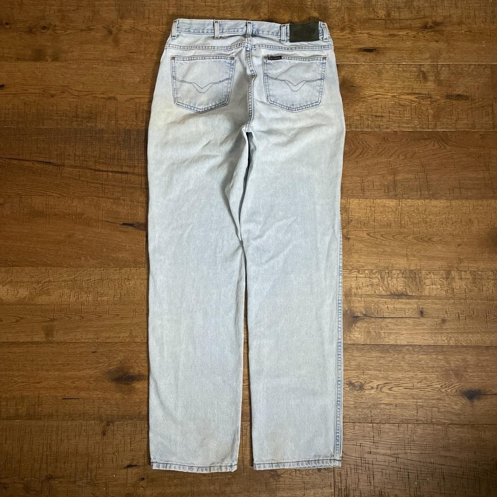 Harley Davidson Straight Leg Jeans Mens 33x32 Light Wash Biker Americana Denim